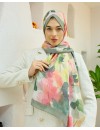 Desenay Çiçek Desenli Kraş Şal Kaymaz, Terletmeyen, Nefes Alan Hafif Şal 01
