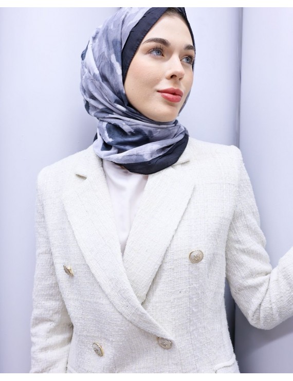 Desenay Çiçek Desenli Kraş Şal Kaymaz, Terletmeyen, Nefes Alan Hafif Şal 02