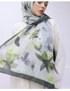 Desenay Çiçek Desenli Kraş Şal Kaymaz, Terletmeyen, Nefes Alan Hafif Şal 04