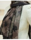 Desenay Çiçek Desenli Kraş Şal Kaymaz, Terletmeyen, Nefes Alan Hafif Şal 07