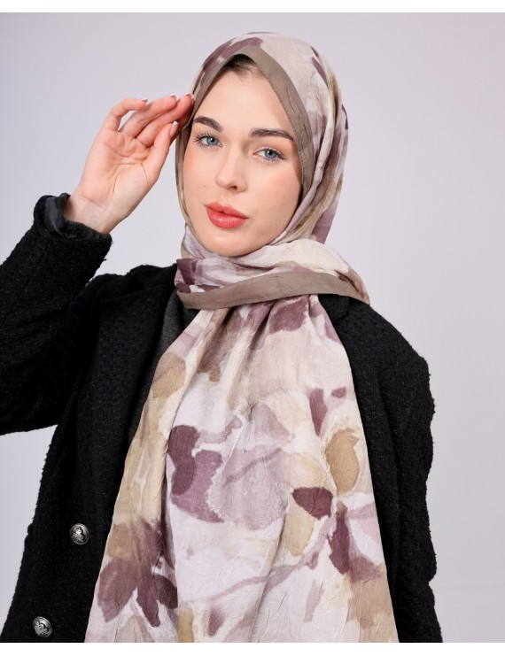 Desenay Çiçek Desenli Kraş Şal Kaymaz, Terletmeyen, Nefes Alan Hafif Şal 11