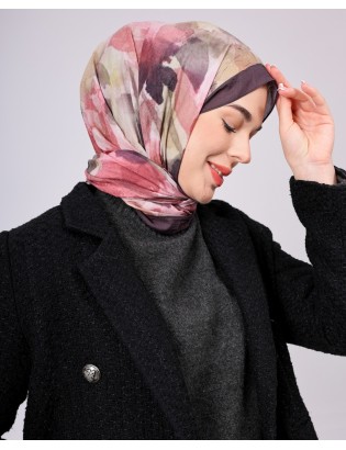 Desenay Çiçek Desenli Kraş Şal Kaymaz, Terletmeyen, Nefes Alan Hafif Şal 12