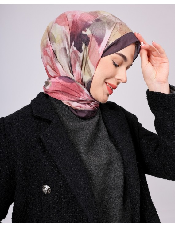 Desenay Çiçek Desenli Kraş Şal Kaymaz, Terletmeyen, Nefes Alan Hafif Şal 12