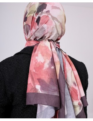 Desenay Çiçek Desenli Kraş Şal Kaymaz, Terletmeyen, Nefes Alan Hafif Şal 12