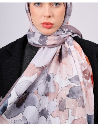 Desenay Çiçek Desenli Kraş Şal Kaymaz, Terletmeyen, Nefes Alan Hafif Şal 13