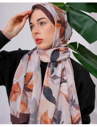 Desenay Çiçek Desenli Kraş Şal Kaymaz, Terletmeyen, Nefes Alan Hafif Şal 14