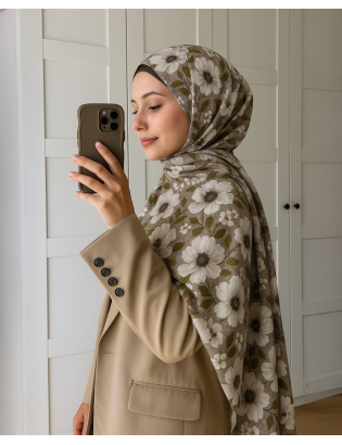 Desenay Nora Toprak Gülü Şal