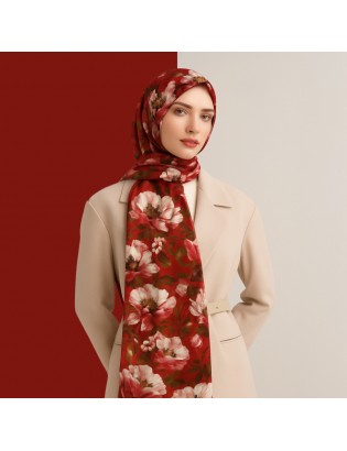 Desenay Nora Bordo Çiçekli Şal