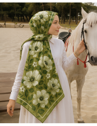 Desenay Nora Zeytin Yeşili Şal