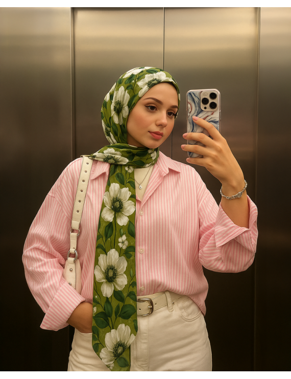 Desenay Nora Zeytin Yeşili Şal