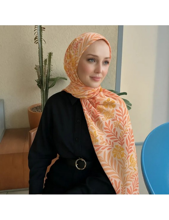 Desenay Nora Günbatımı Turuncusu Şal